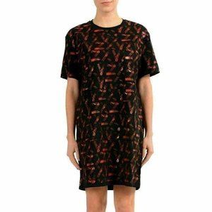 Versace Versus MultiColor Short Sleeve Shirt Dress